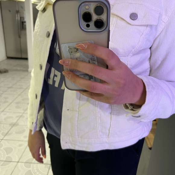 Denim jacket with inside fur - Picture 4 of 5